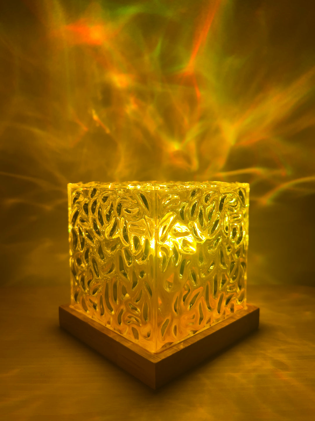 AuroraGlow Night Light Projector with Remote – 16 Ocean Wave Colors Lamp