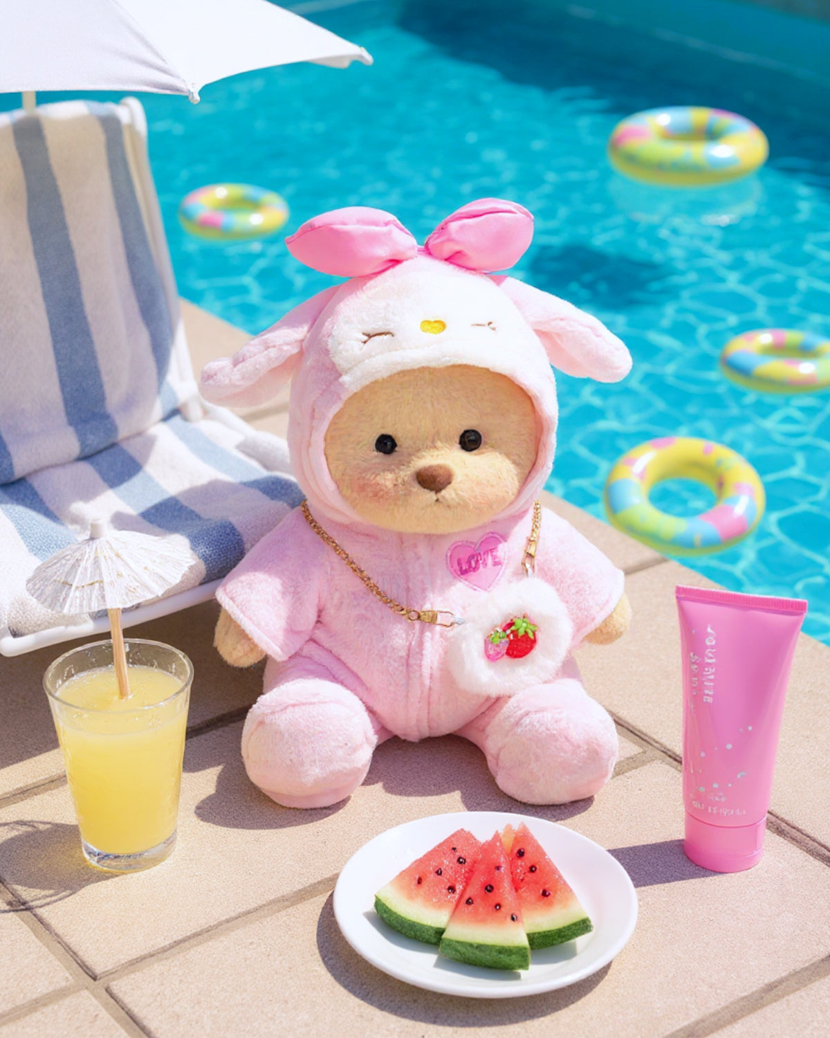 Daichy™ Love Strawberry Bear | Handmade Jointed Teddy Bear Gift